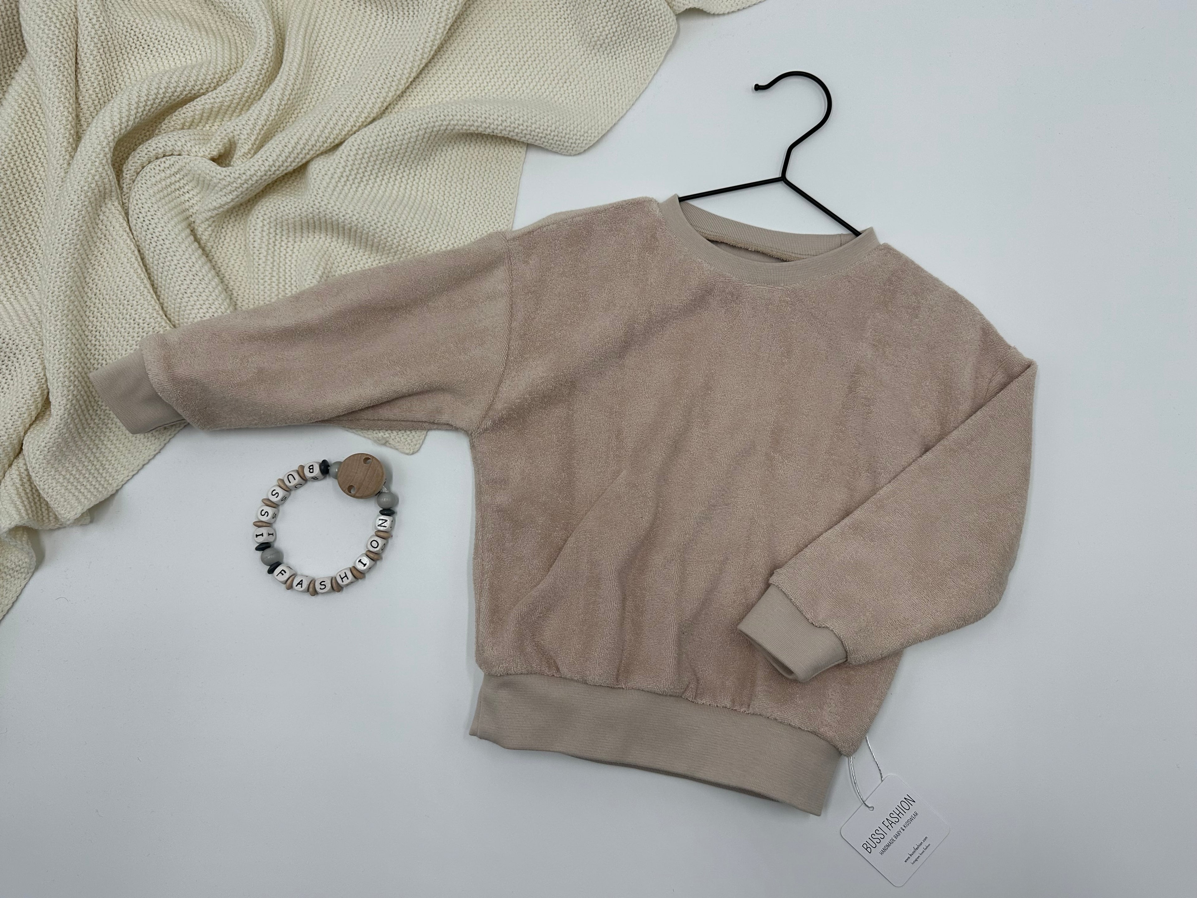 Frotteesweater 86 beige