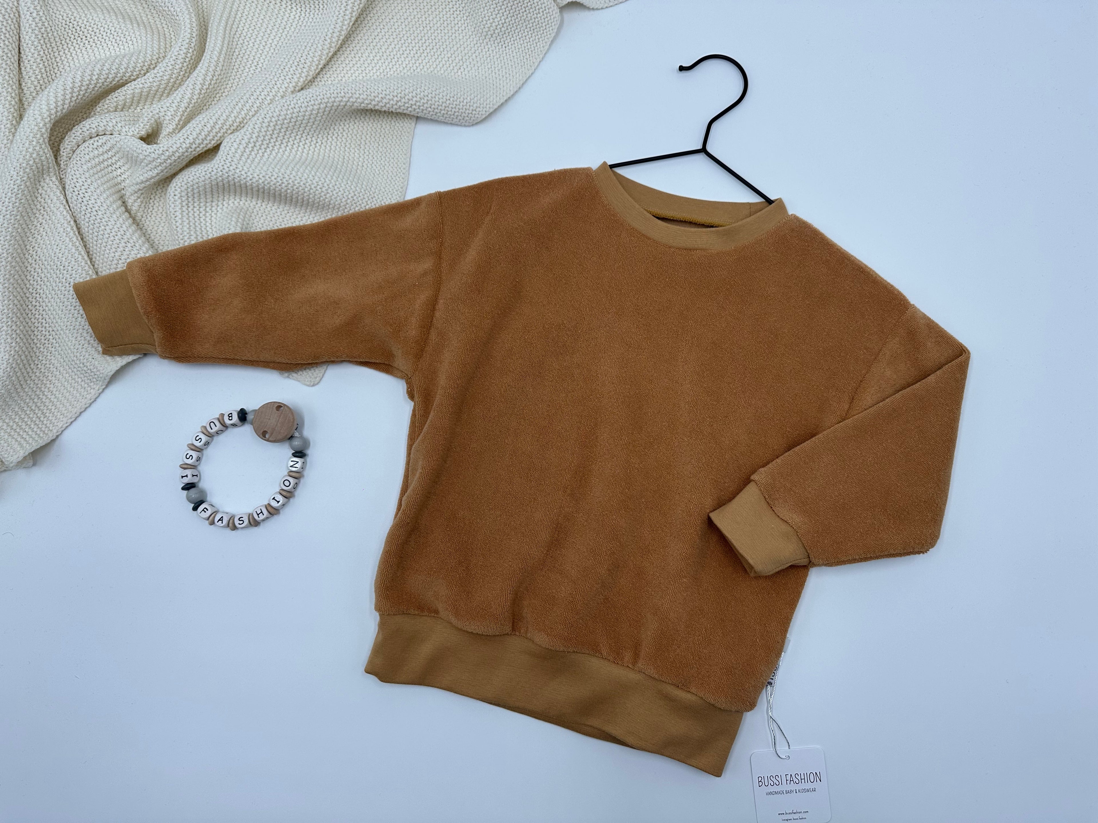 Frotteesweater 92 camel