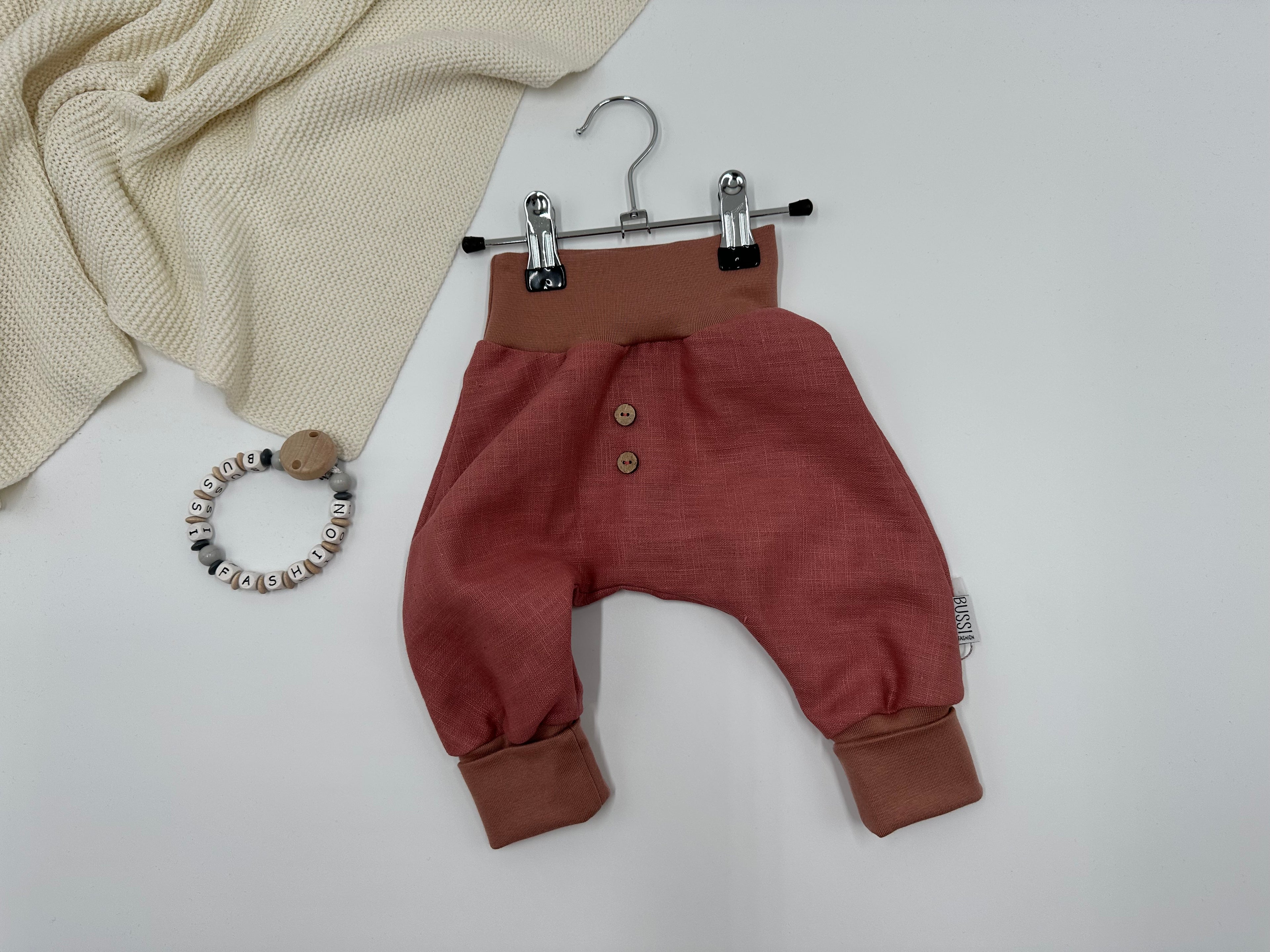 Leinenhose 68 clay pink
