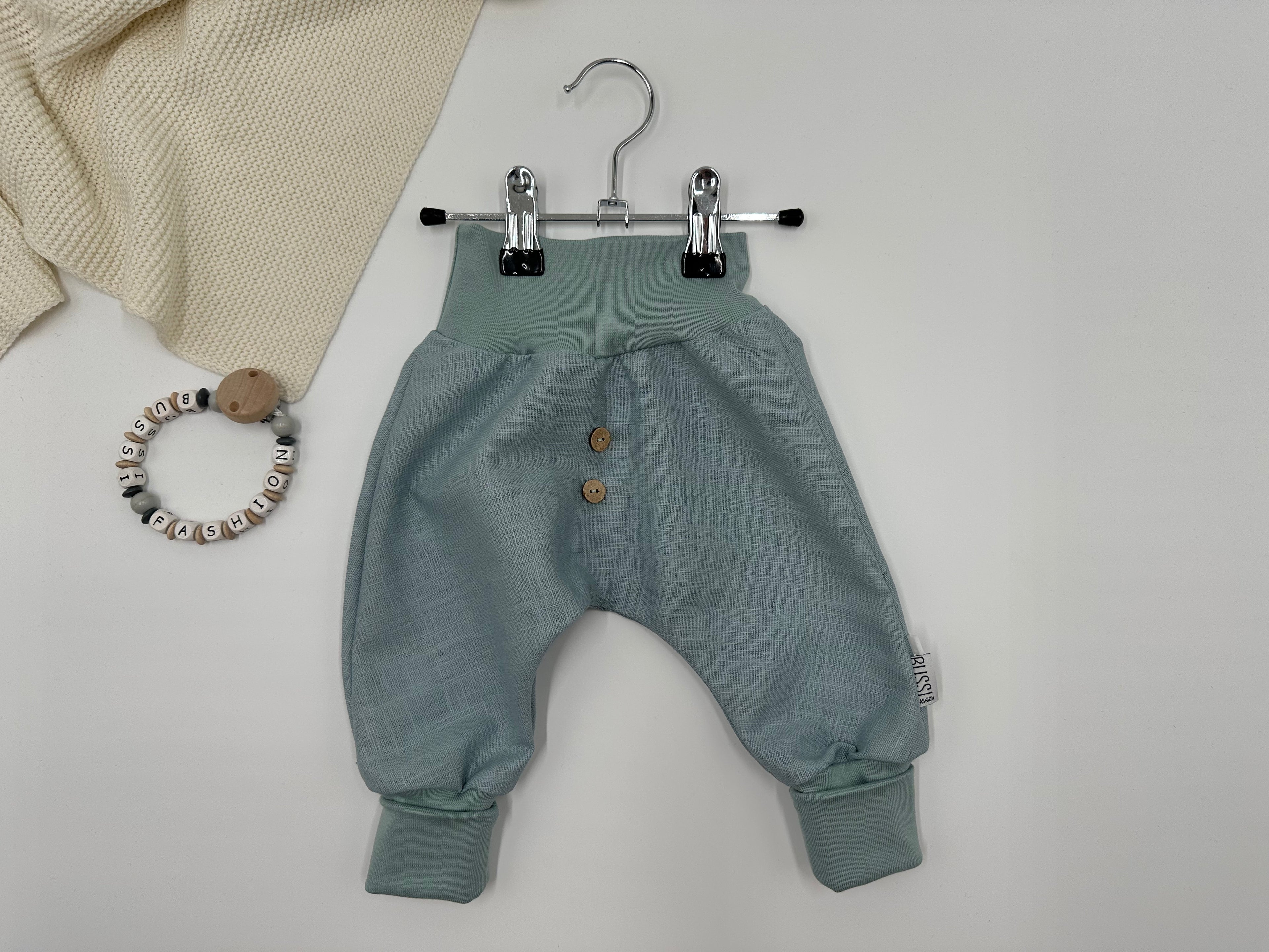 Leinenhose 68 sea green
