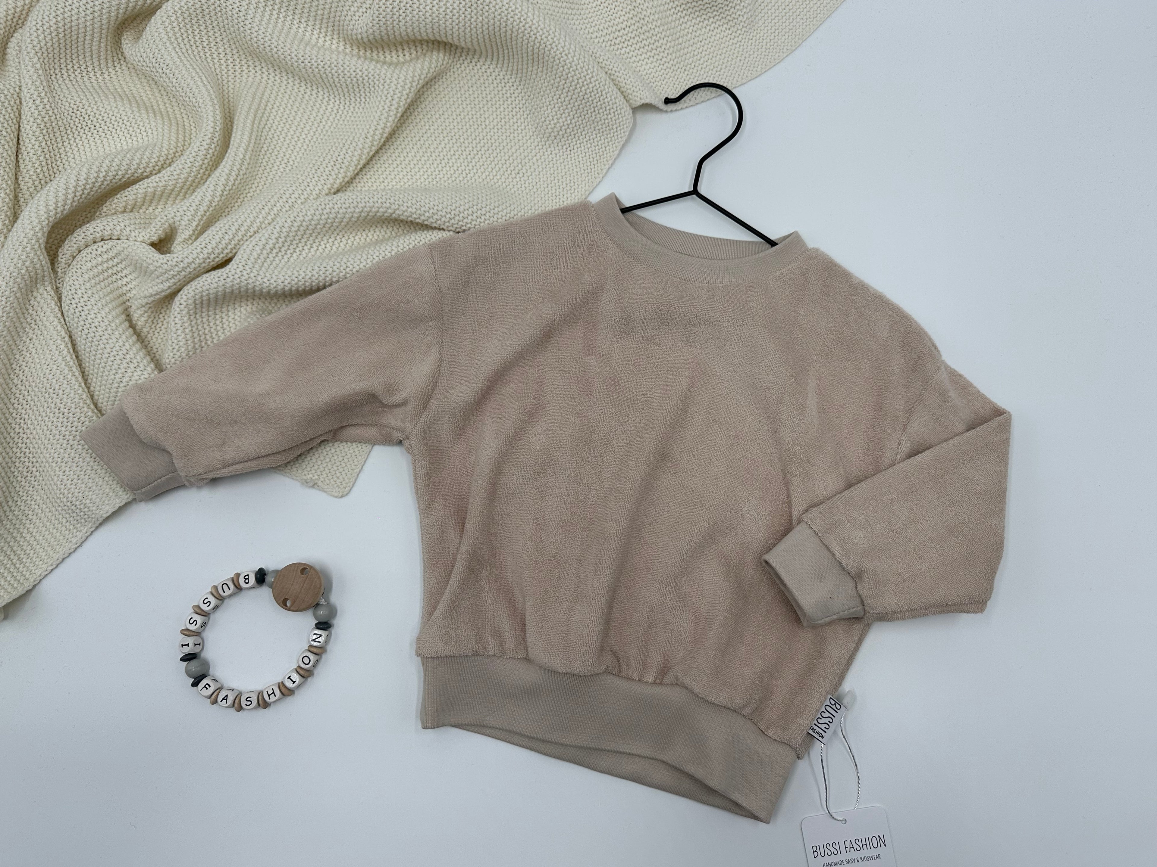 Frotteesweater 80 beige