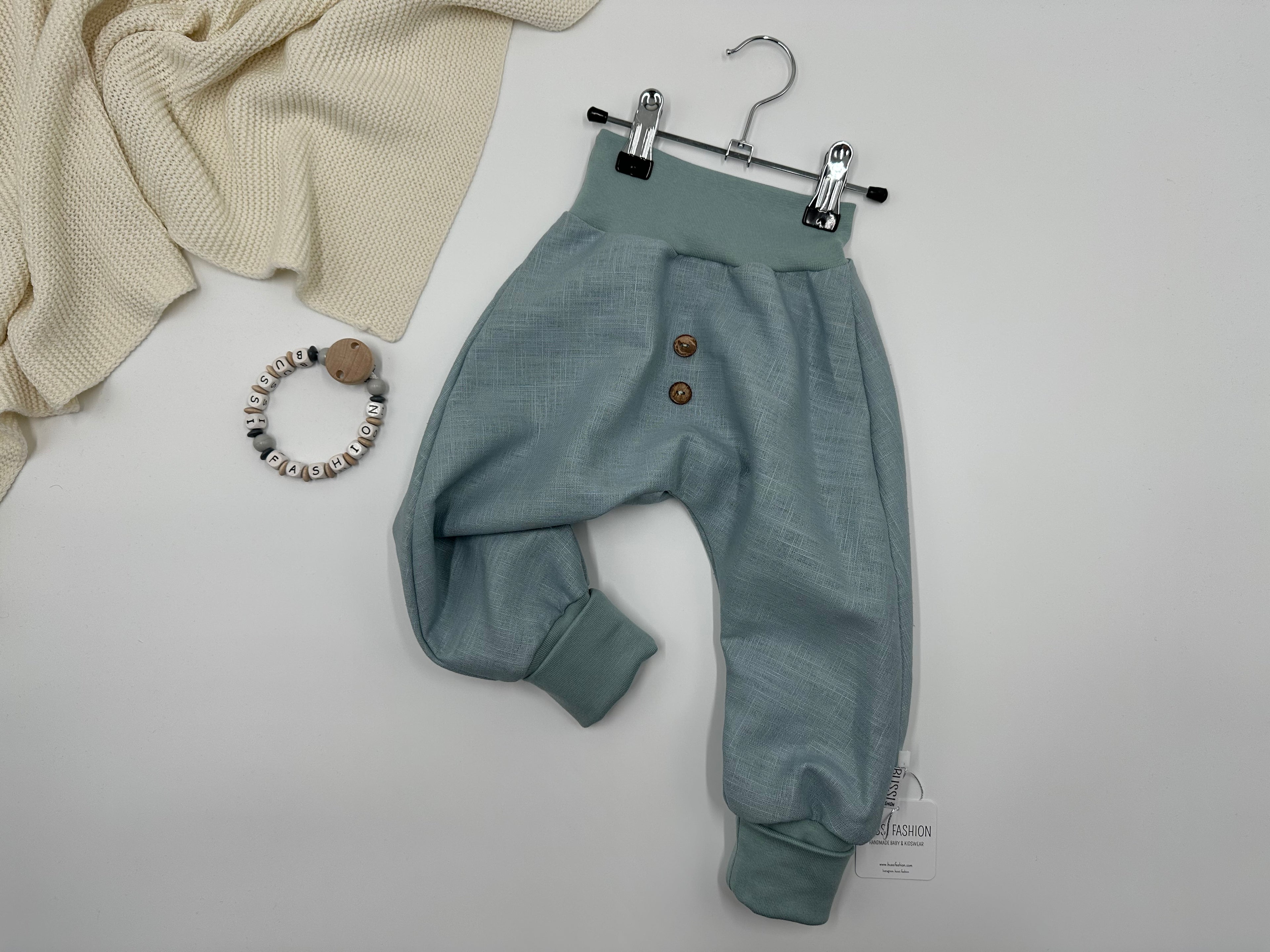 Leinenhose 92 sea green