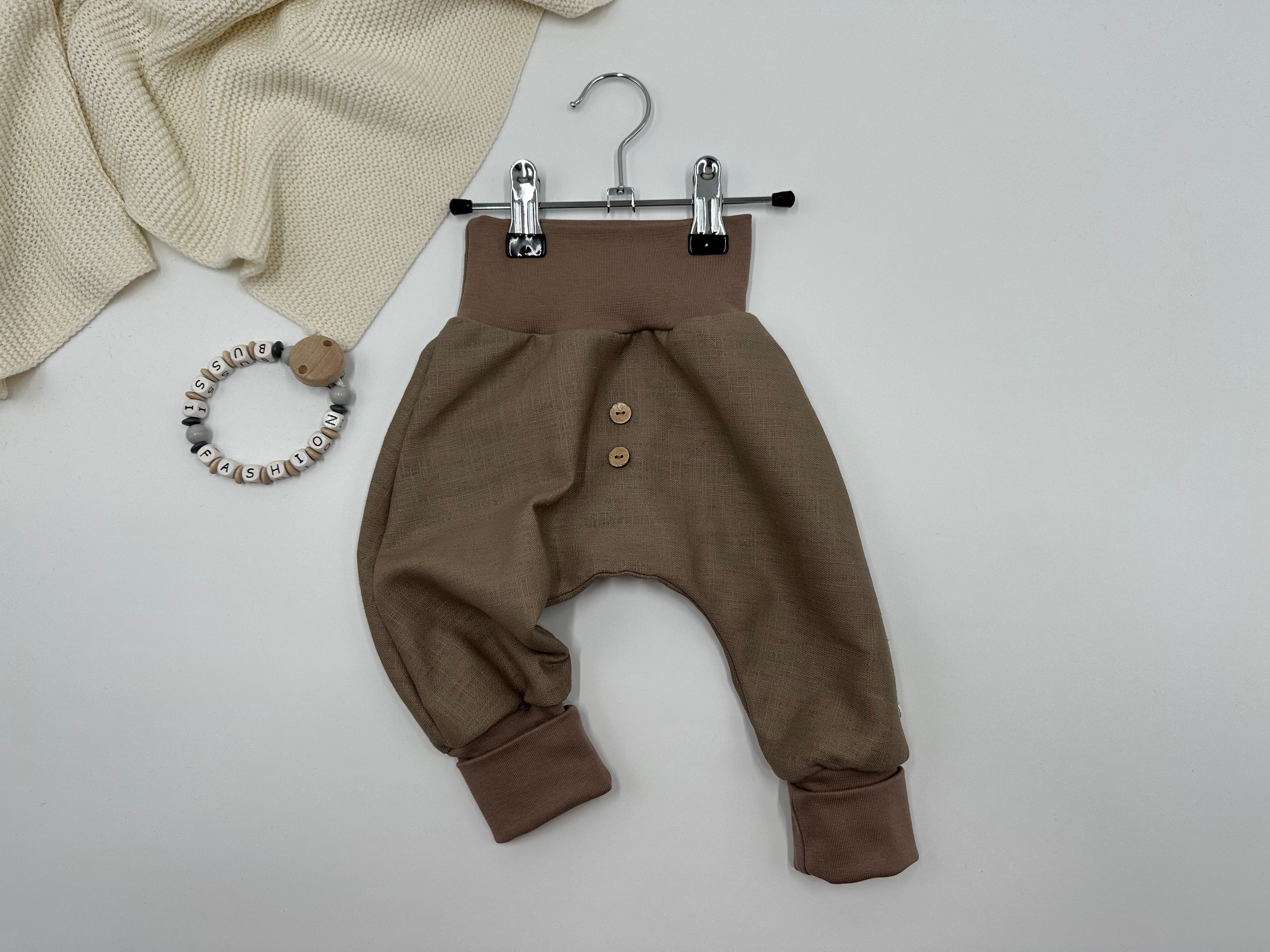 Leinenhose 74 taupe