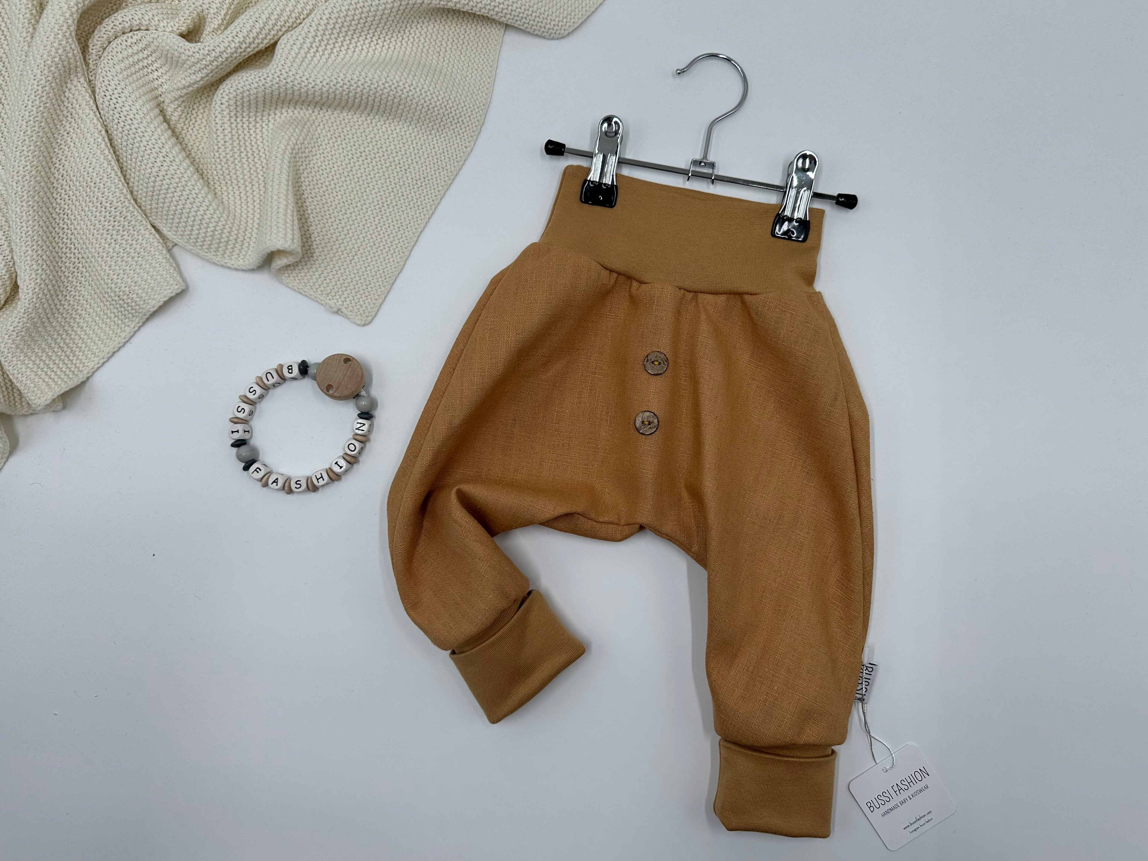 Leinenhose 80 camel