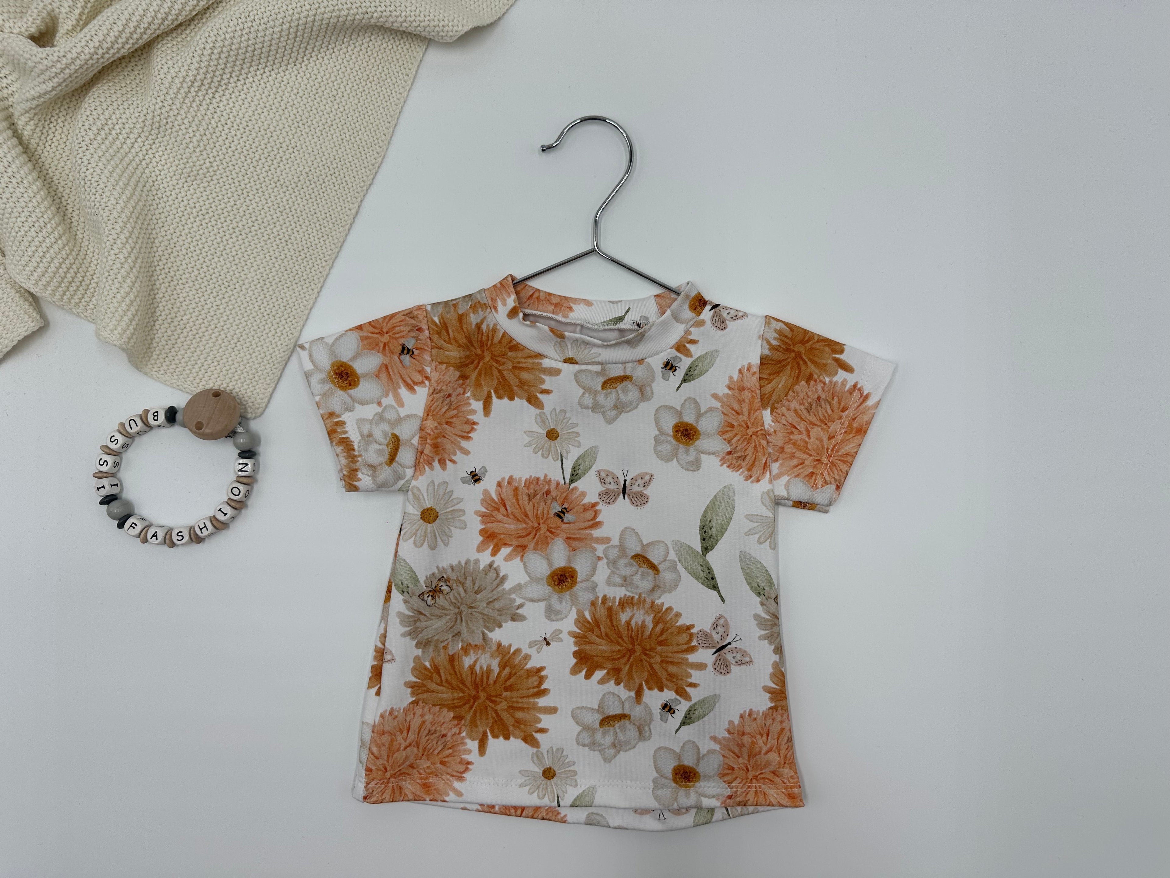 T-Shirt 68 Blumen gelb