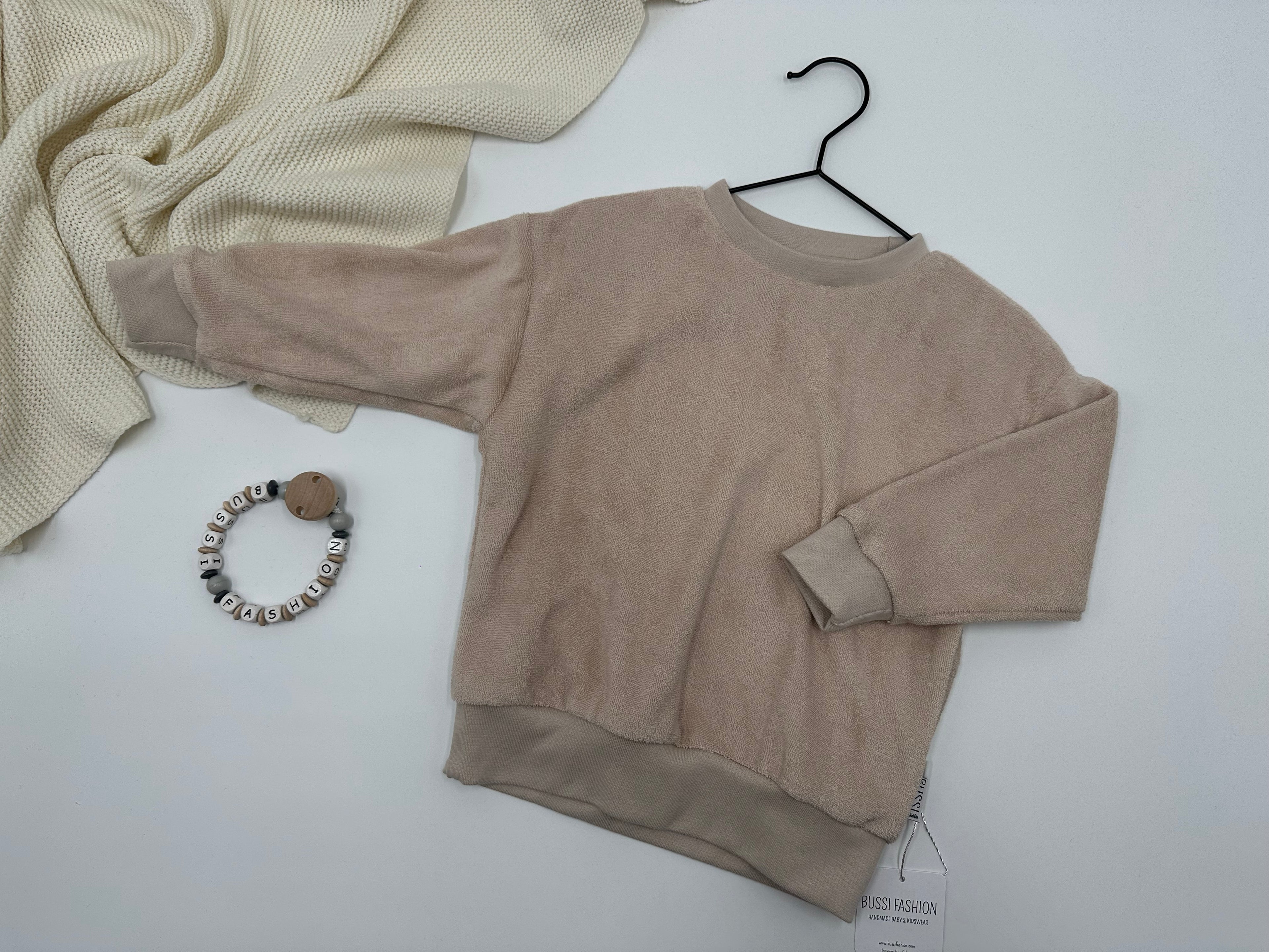 Frotteesweater 92 beige
