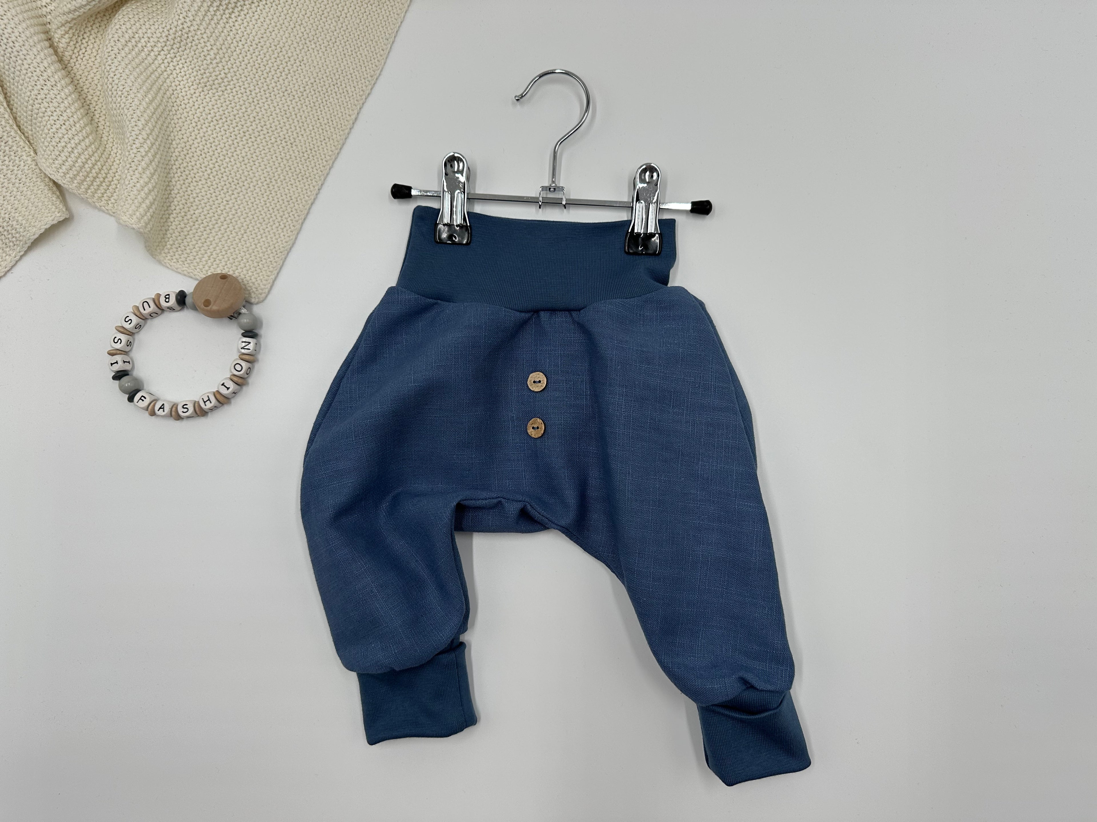 Leinenhose 68 deep blue