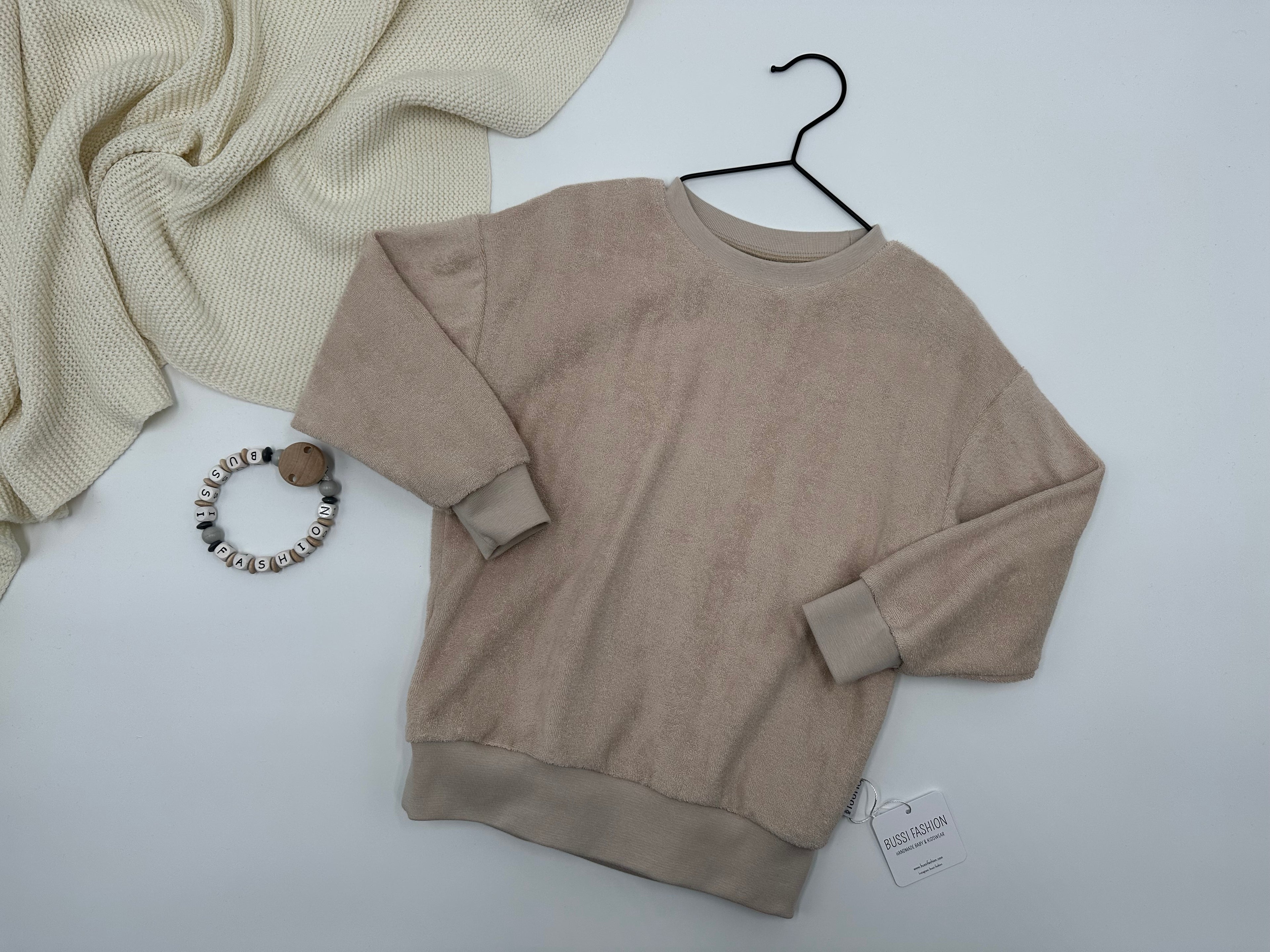 Frotteesweater 104 beige