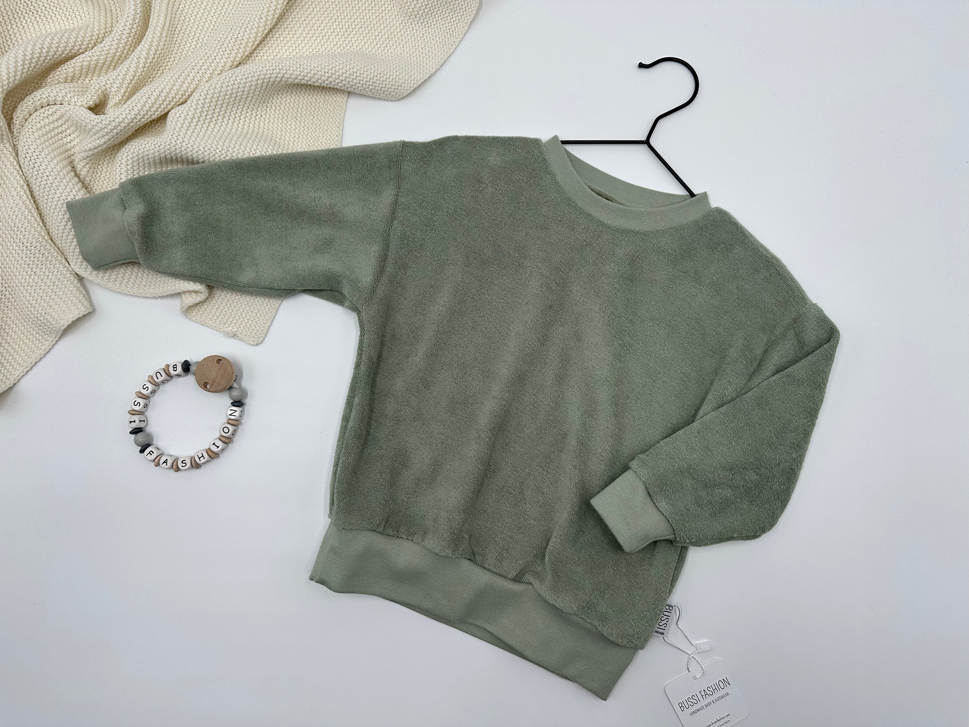 Frotteesweater 92 dusty green