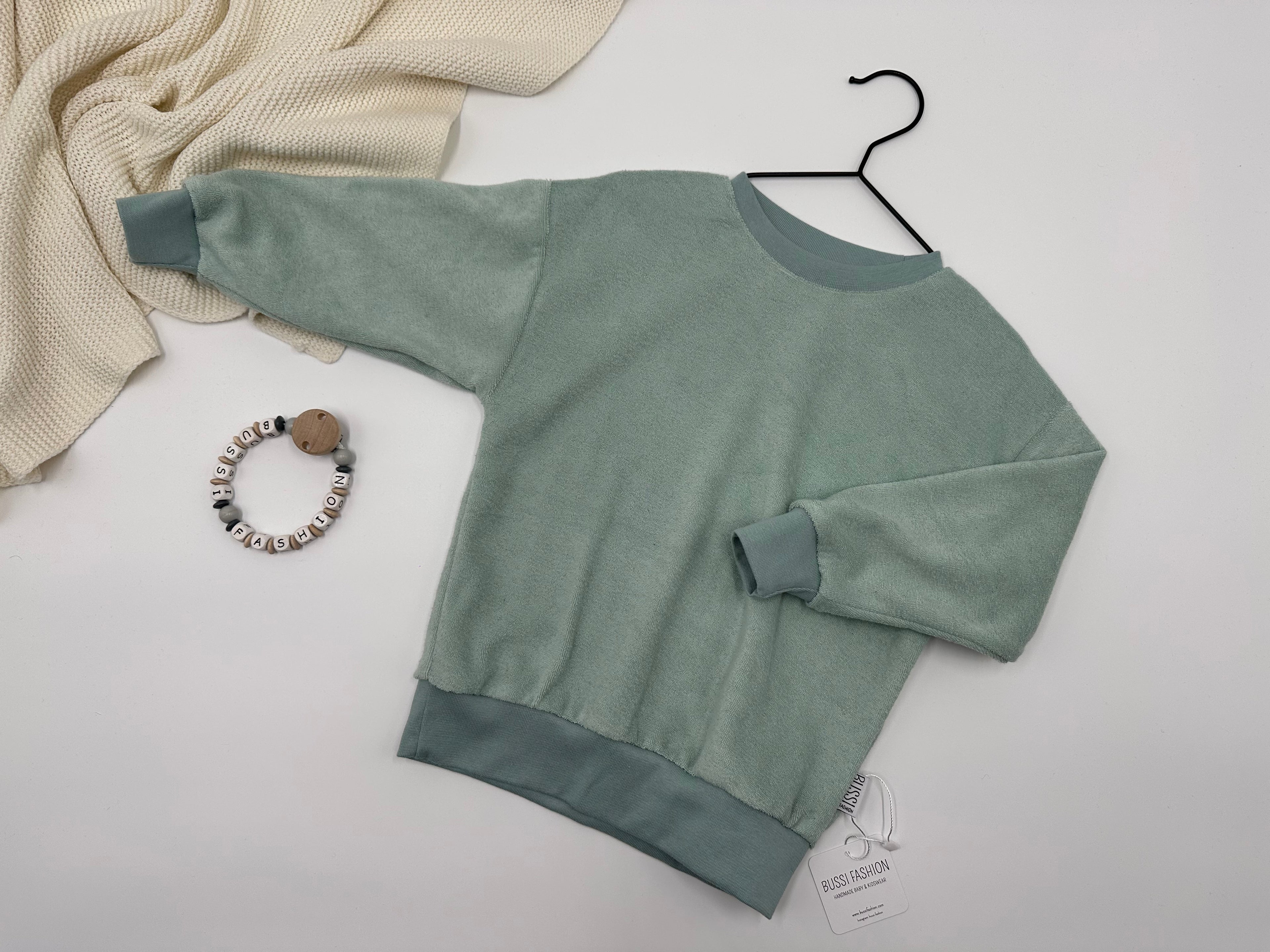 Frotteesweater 98 sea green