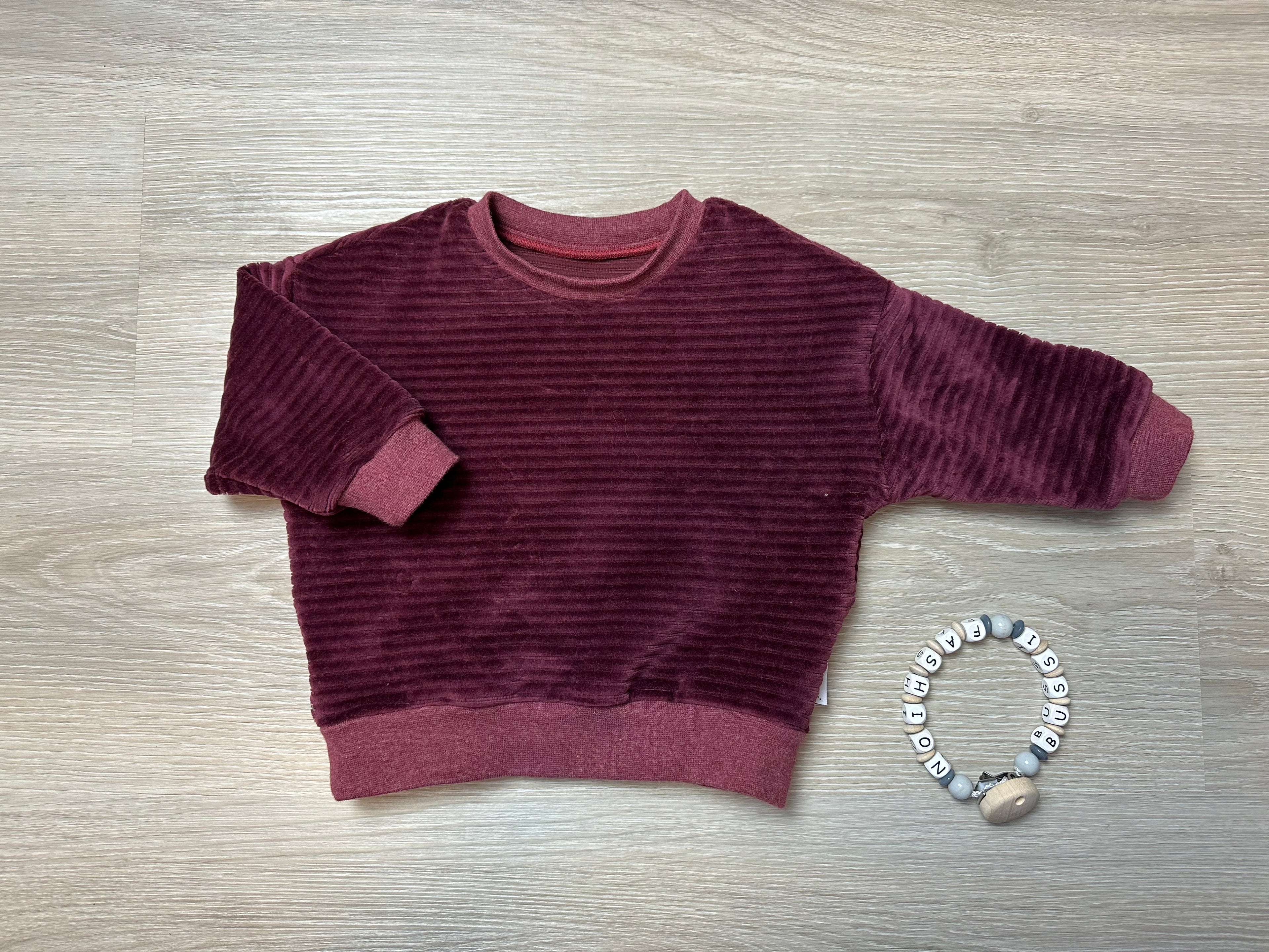Oversize Sweater Cord 68 cherry