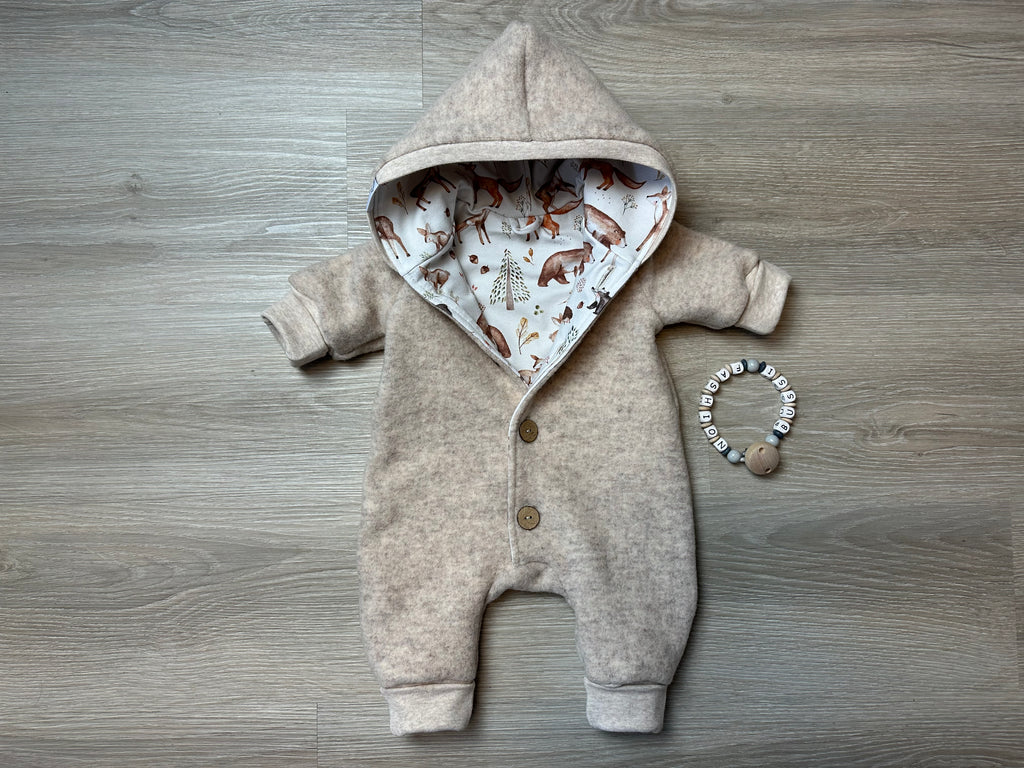 Walk overall zipper