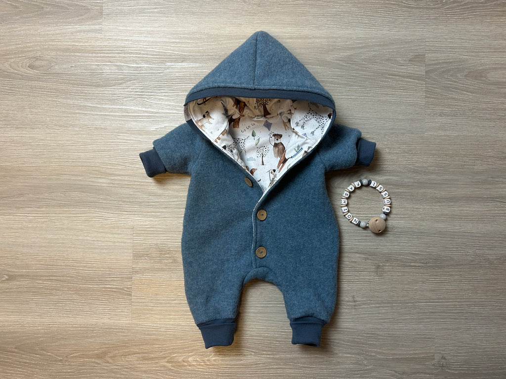 Walk overall zipper
