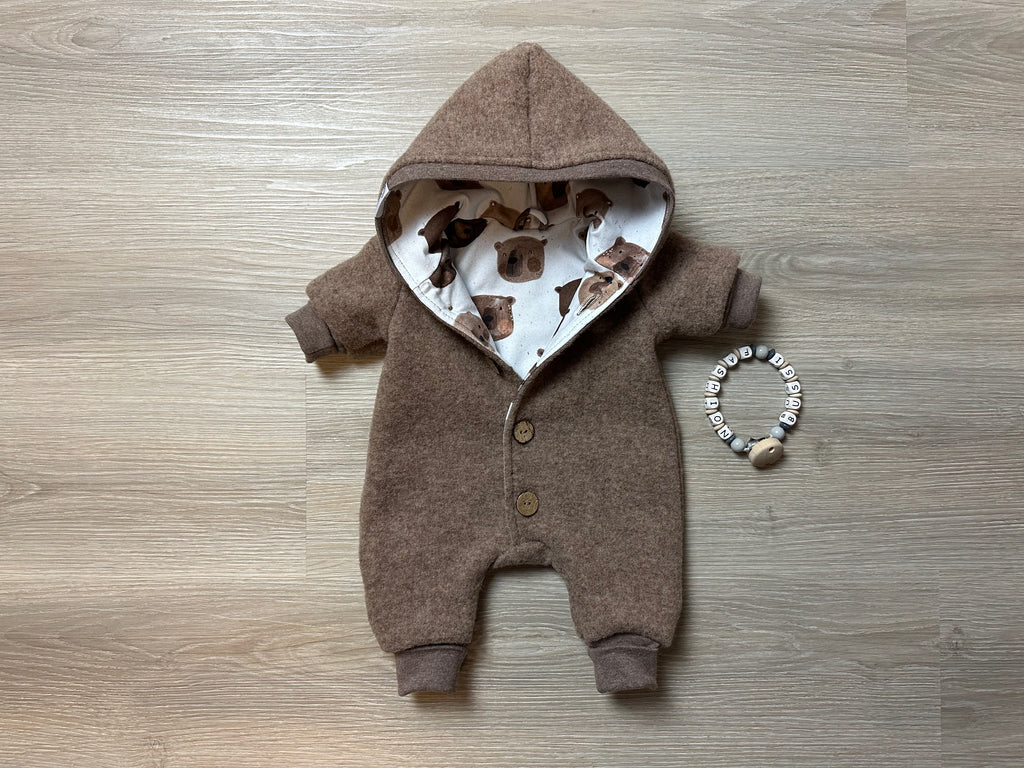 Walk overall zipper