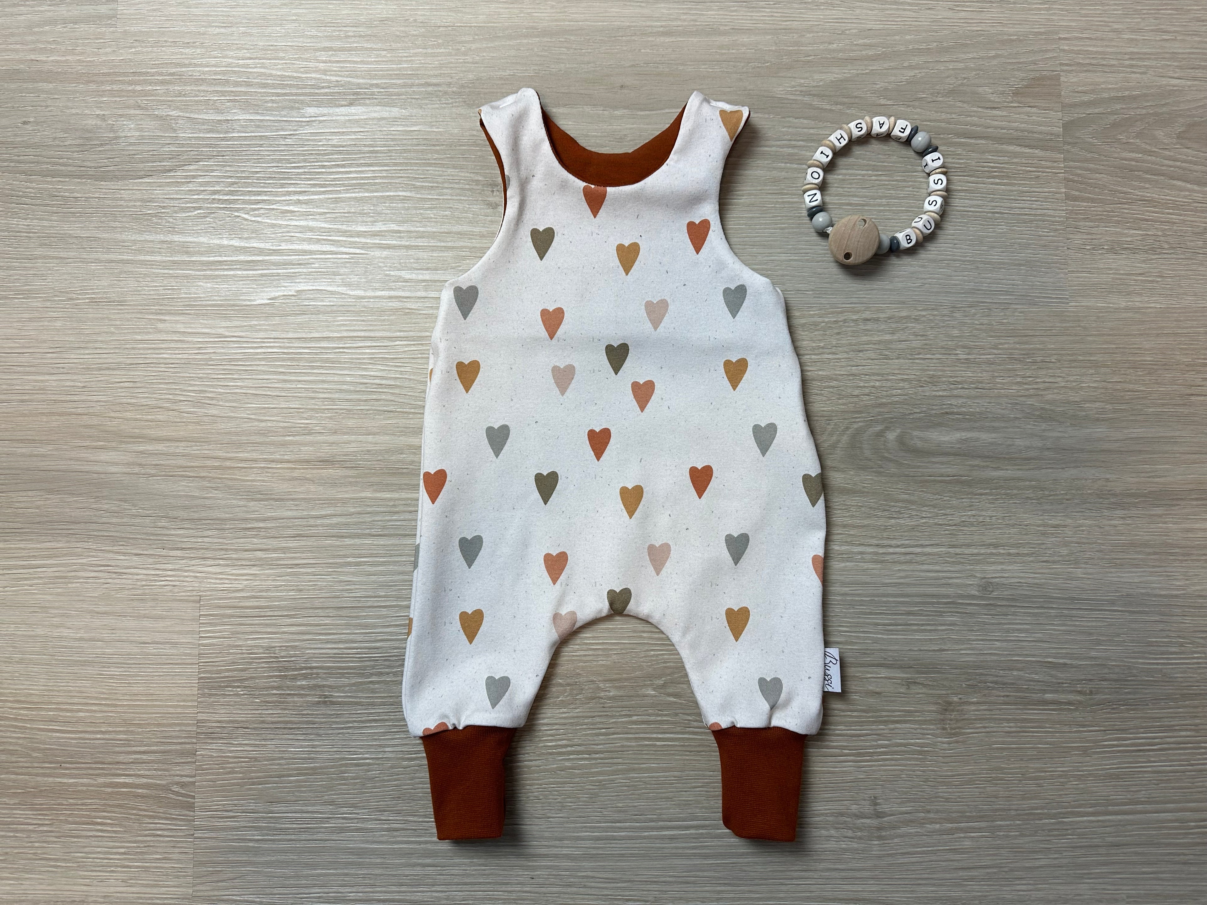 Romper 50 Retro Hearts/rust