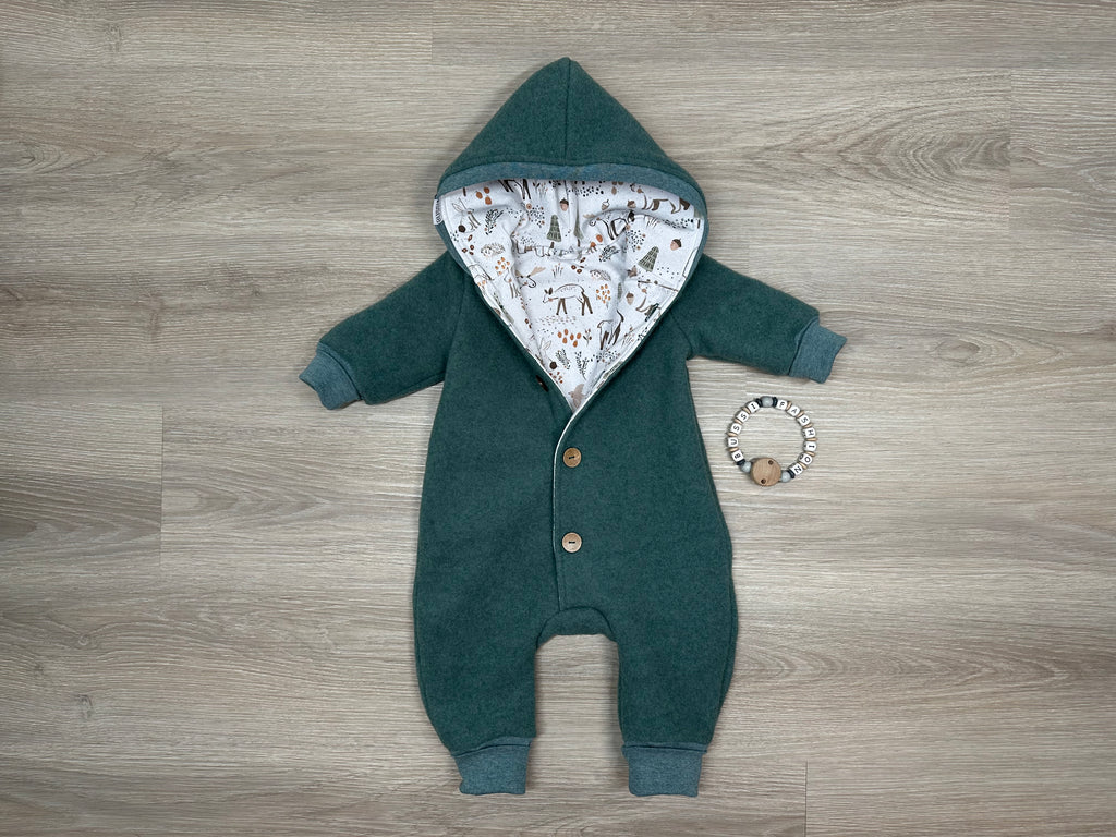 Walk overall zipper